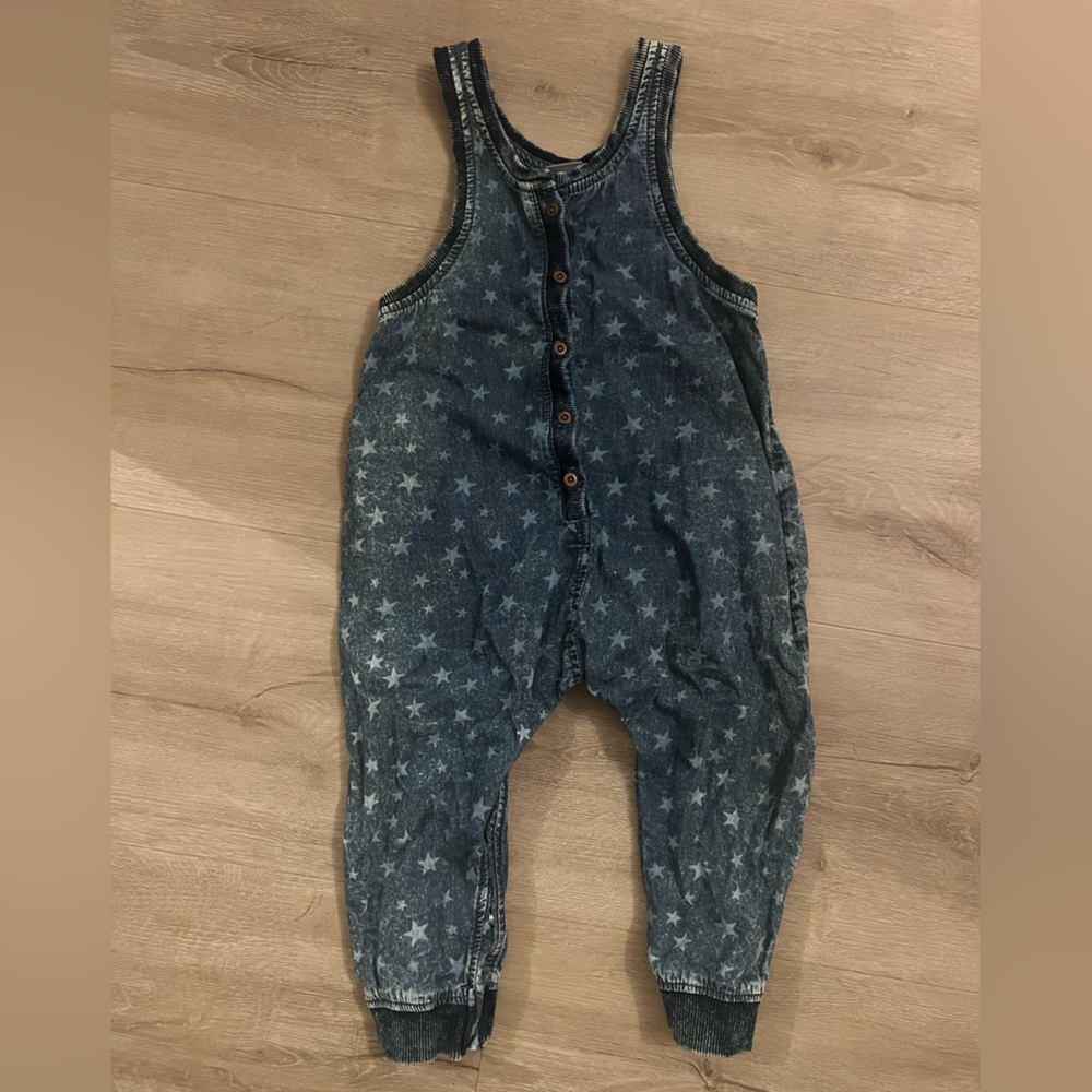 Next toddler unisex boys girls gender neutral denim overalls size 1.5-2t